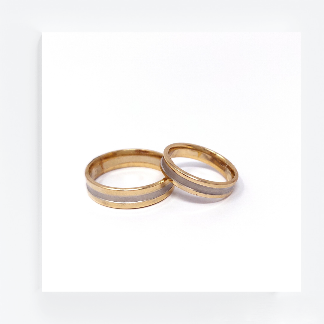 Argollas de Matrimonio Oro Amarillo 14k sólidas Joyería Ruben s